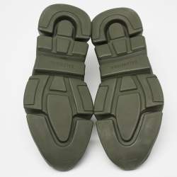 Pre Owned حذاء رياضي بالنسياغا سبيد تراينر قماش تريكو أخضر عنق مرتفع مقاس 42