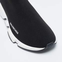 Pre Owned حذاء رياضي بالنسياغا سبيد ترينرز قماش تريكو أسود مقاس 45