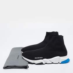 Pre Owned حذاء رياضي بالنسياغا سبيد ترينرز قماش تريكو أسود مقاس 45