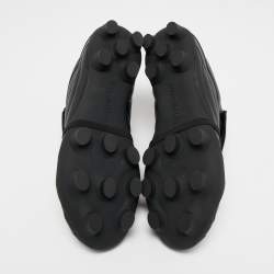 Pre Owned Balenciaga Black Faux Leather Soccer Low Top Sneakers Size 43 