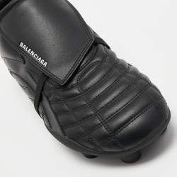 Pre Owned Balenciaga Black Faux Leather Soccer Low Top Sneakers Size 43 