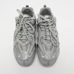 Pre Owned Balenciaga Grey Leather and Mesh Drive Sneakers Size 41