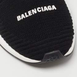 مملوكة مسبقًا Balenciaga Black Knit Fabric Speed 2.0 High Top Sneakers Size 41
