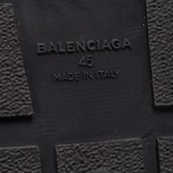 Balenciaga Burgundy/Brown Leather and Mesh Race Runner Sneakers Size 45