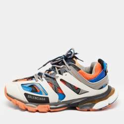 Balenciaga Multicolor Mesh and Leather Track Sneakers Size 44