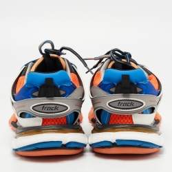 Balenciaga Multicolor Mesh and Leather Track Sneakers Size 44