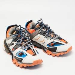 Balenciaga Multicolor Mesh and Leather Track Sneakers Size 44
