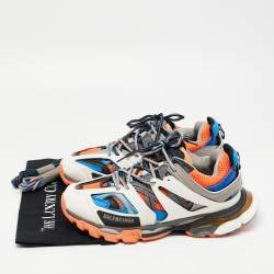 Balenciaga Multicolor Mesh and Leather Track Sneakers Size 44