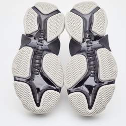 Balenciaga White/Black Leather and Mesh Triple S Sneakers Size 40