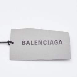 Balenciaga White/Black Leather and Mesh Triple S Sneakers Size 40