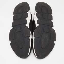 Pre Owned Balenciaga Black Knit Fabric Speed Trainer Lace Up Sneakers Size 44