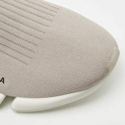 Pre Owned Balenciaga Grey Knit Speed Trainer Sneakers Size 44