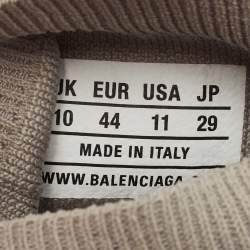 Pre Owned Balenciaga Grey Knit Speed Trainer Sneakers Size 44