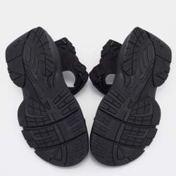 Balenciaga Black Fabric Ankle Strap Sandals Size 38 