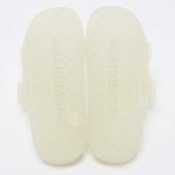 Pre Owned Balenciaga Transparent Rubber Mallorca Slides Size 43