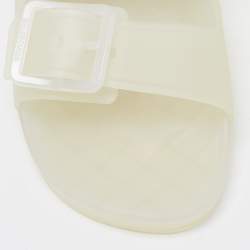 Pre Owned Balenciaga Transparent Rubber Mallorca Slides Size 43