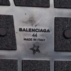 مملوكة مسبقًا Balenciaga White Leather and Mesh Race Runner Sneakers Size 44