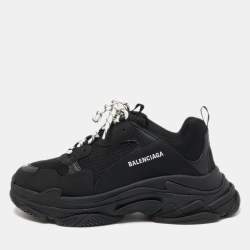 Balenciaga Mesh and Leather Triple S Sneakers Size 46 Balenciaga