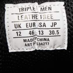 Pre Owned Balenciaga Black Mesh and Leather Triple S Sneakers Size 46