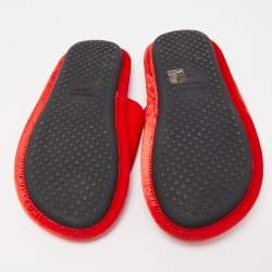 Balenciaga Red Velvet Flat Mules Size 43