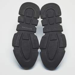 Pre Owned Balenciaga Blue Knit Fabric Speed Trainer Sneakers Size 41