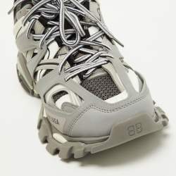 Balenciaga Grey Leather and Mesh Track Sneakers Size 41