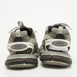 Balenciaga Grey Leather and Mesh Track Sneakers Size 41