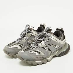 Balenciaga Grey Leather and Mesh Track Sneakers Size 41