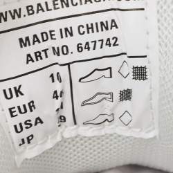 Balenciaga White/Transparent Faux Leather and PVC Track Clear Sole Sneakers Size 44