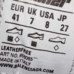 Pre Owned Balenciaga Black Mesh and Leather Runner Sneakers Size 41