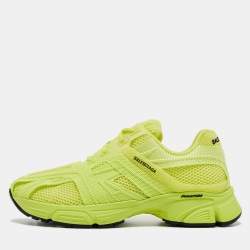 Balenciaga Green Mesh And Fabric Low Top Sneakers Size 44