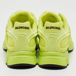 Balenciaga Green Mesh And Fabric Low Top Sneakers Size 44