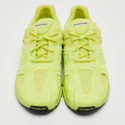 Balenciaga Green Mesh And Fabric Low Top Sneakers Size 44