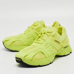 Balenciaga Green Mesh And Fabric Low Top Sneakers Size 44