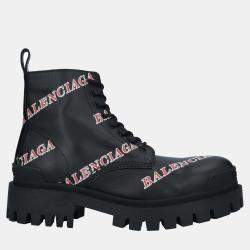 Balenciaga Leather Ankle Combat Boots Size 42