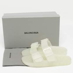 Balenciaga Transparent Rubber Mallorca Slides Size 42