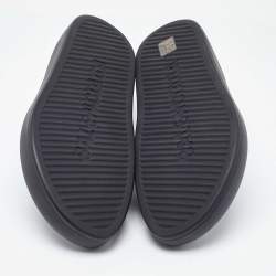 Balenciaga Black Rubber Flat Mules Size 42