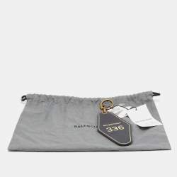 Balenciaga Black Leather Hotel Diamond Key Ring