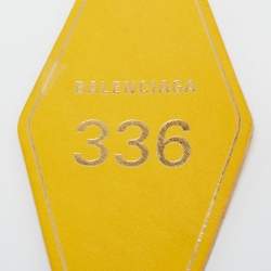 Balenciaga Yellow Leather Hotel Diamond Key Ring