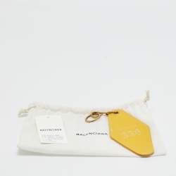 Balenciaga Yellow Leather Hotel Diamond Key Ring