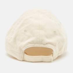 Balenciaga Cream BB Icon Embroidered Baseball Cap S