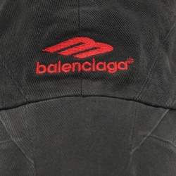 Pre Owned Balenciaga Black Cotton Baseball Cap Size M