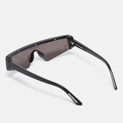 Balenciaga Black/White BB003S Ski Shield Sunglasses