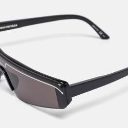 Balenciaga Black/White BB003S Ski Shield Sunglasses