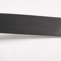 Pre Owned Balenciaga Black Leather BB Large Buckle Belt 80 CM