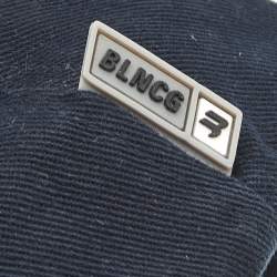 Balenciaga Navy Blue Cotton Unity Snowboard Logo Cap L