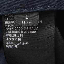 Balenciaga Navy Blue Cotton Unity Snowboard Logo Cap L