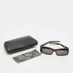 مملوكة مسبقًا Balenciaga Black/White BB0026SA Rectangle Sunglasses