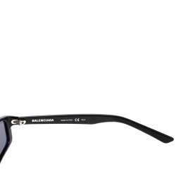 Pre Owned Balenciaga Black / Grey BB0008S Neo Square Sunglasses