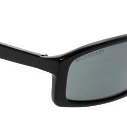 Pre Owned Balenciaga Black / Grey BB0008S Neo Square Sunglasses